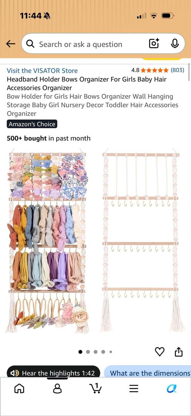 Visator Headband Holder Bows Organizer